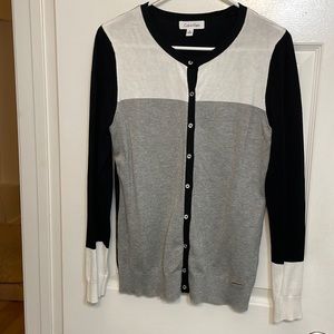 Calvin Klein color block cardigan